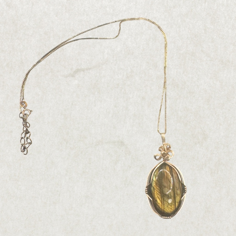 Sterling Silver GP Labradorite Pendant Stone
